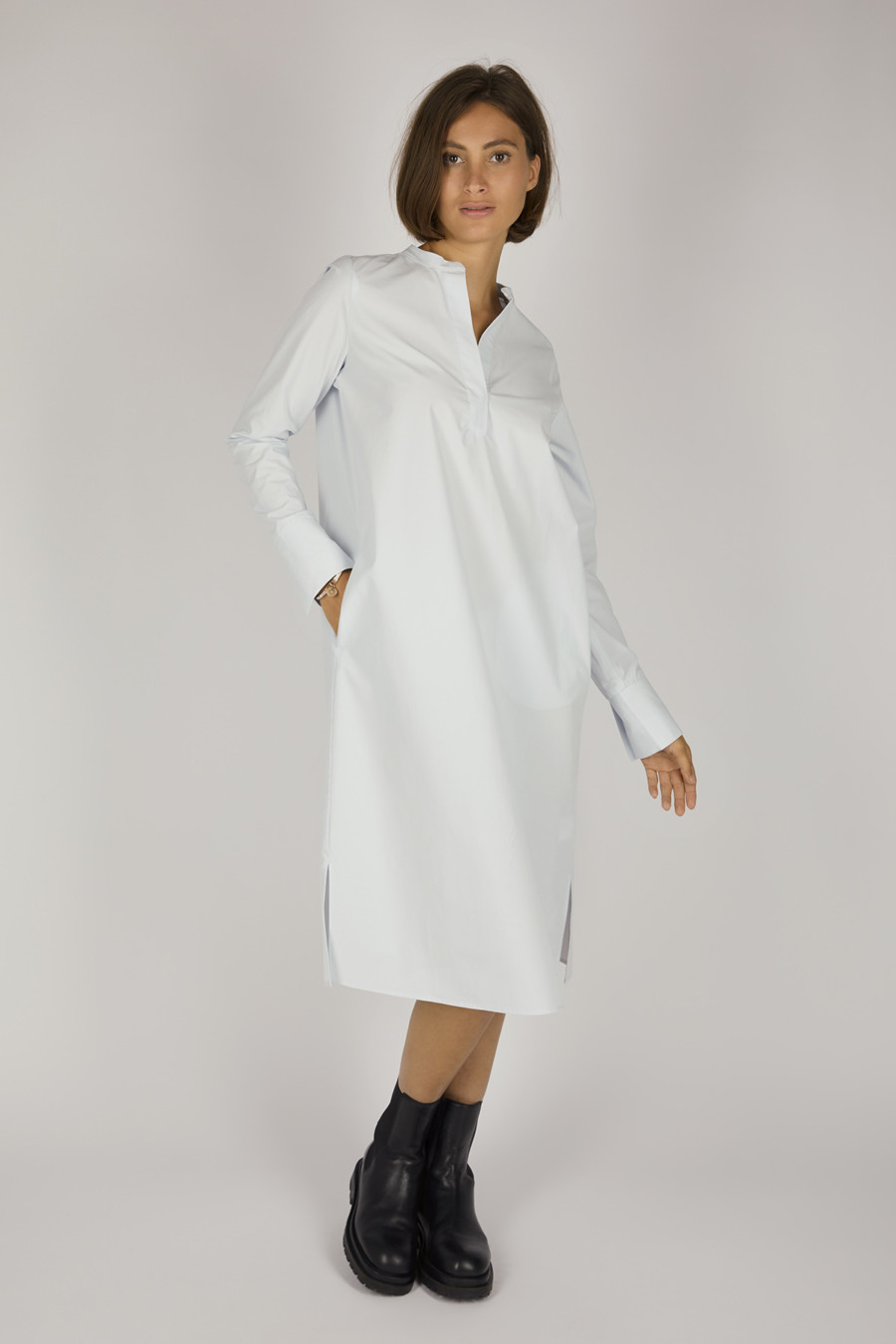 ETTA – Calf-length cotton dress – Color: Sky